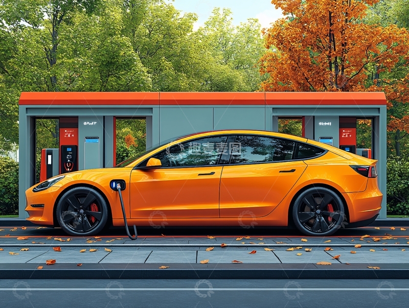 高清大图下载【趣麦麦图】电动汽车换电设施