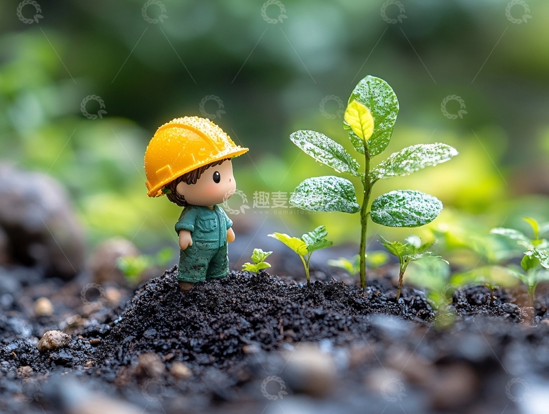 高清大图下载【趣麦麦图】绿色施工概念