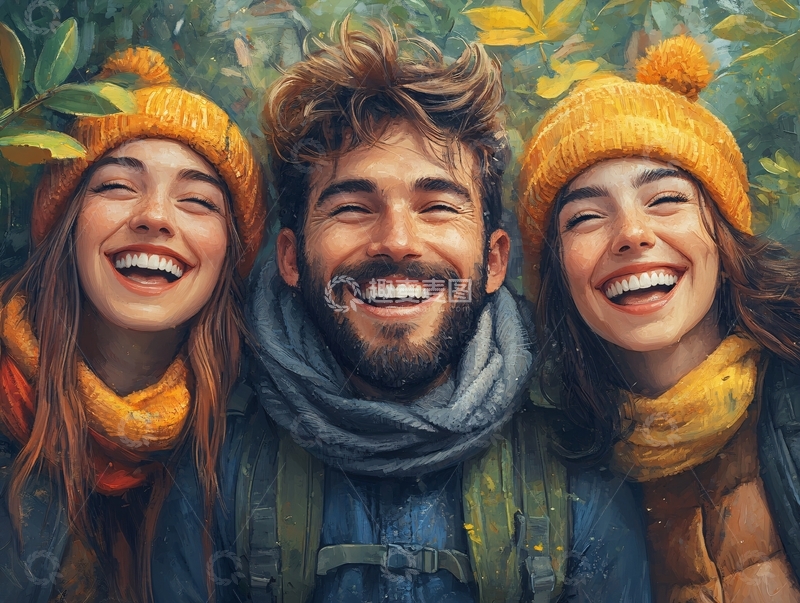 高清大图下载【趣麦麦图】秋天的友情