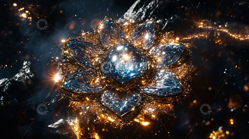 高清大图下载【趣麦麦图】梦幻钻石花1