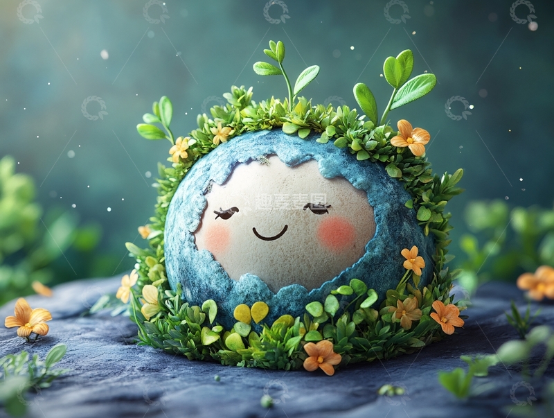 高清大图下载【趣麦麦图】蓝色的地球日吧