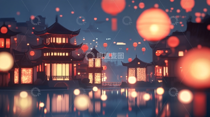 高清大图下载【趣麦麦图】汴京插画2