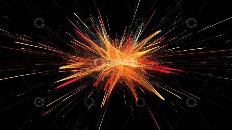 高清大图下载【趣麦麦图】抽象线条爆炸效果