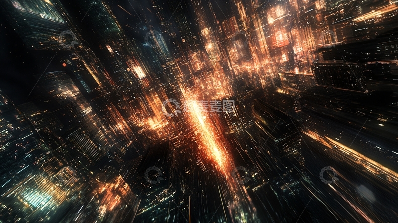 高清大图下载【趣麦麦图】科幻城市背景