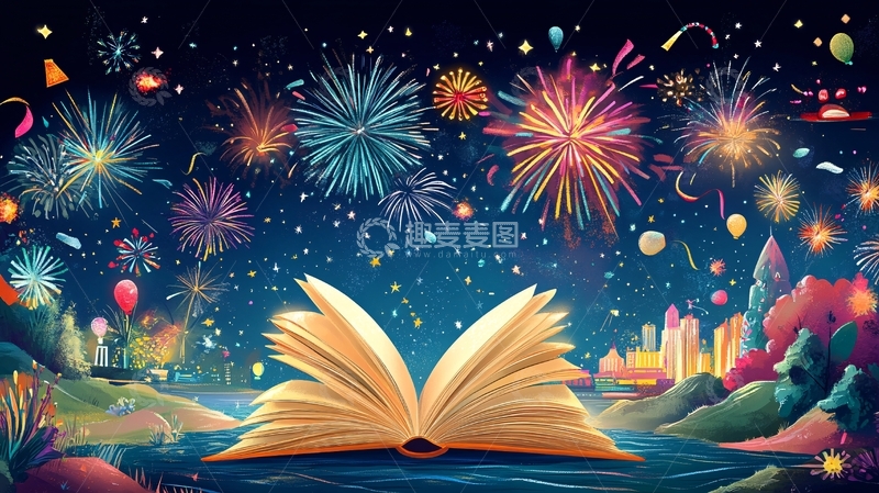 高清大图下载【趣麦麦图】横版烟火50