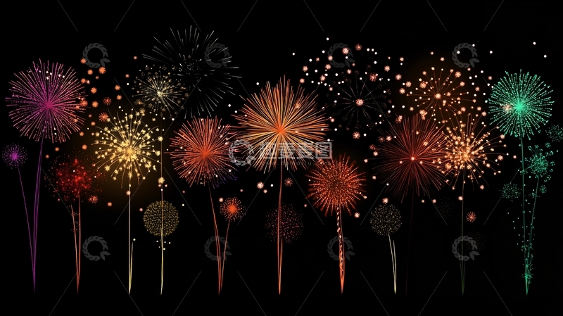 高清大图下载【趣麦麦图】烟花原创设计4