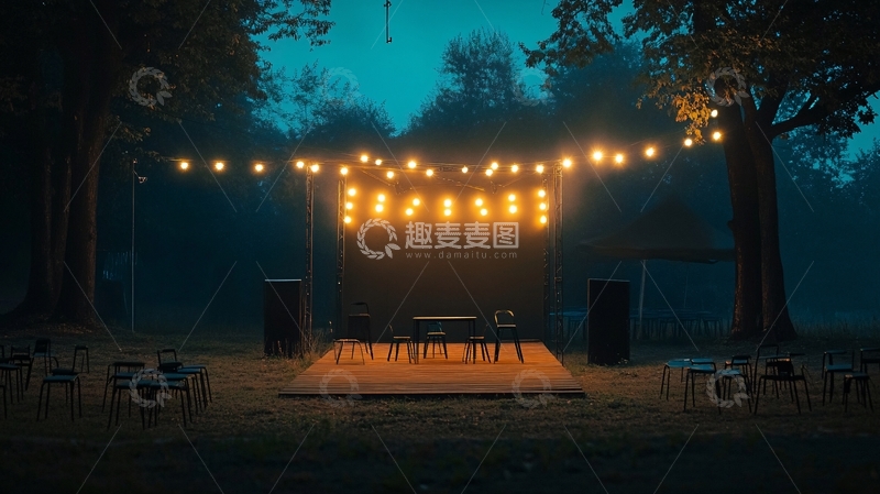 高清大图下载【趣麦麦图】露天晚会
