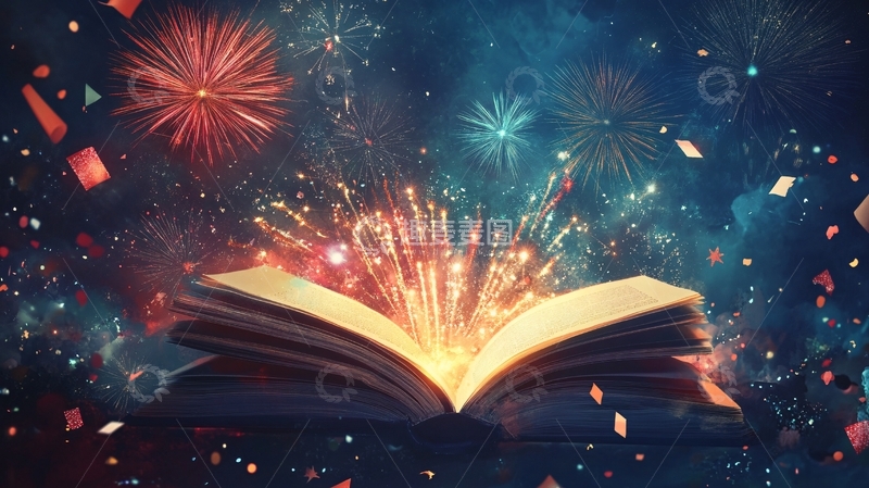 高清大图下载【趣麦麦图】闪光的书
