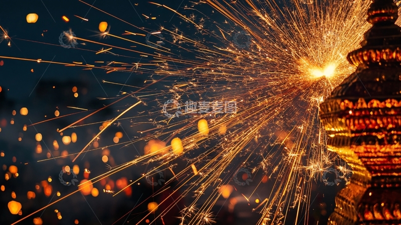 高清大图下载【趣麦麦图】打铁花金阁4