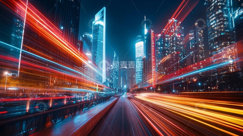 高清大图下载【趣麦麦图】现代科技炫光城市6