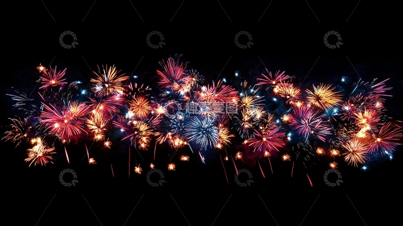 高清大图下载【趣麦麦图】缤纷色彩璀璨烟火烟花2