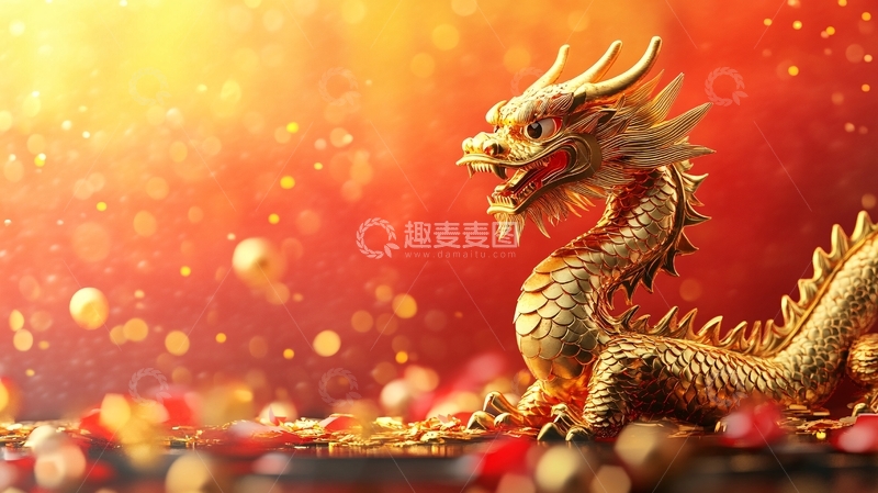 高清大图下载【趣麦麦图】金龙贺岁