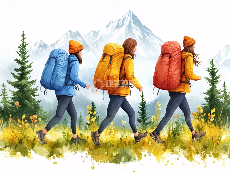 高清大图下载【趣麦麦图】-户外徒步素材3