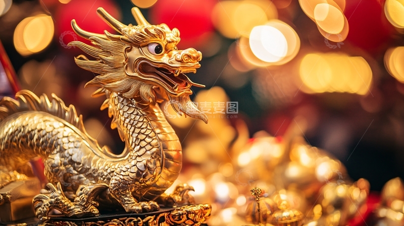 高清大图下载【趣麦麦图】金龙送福