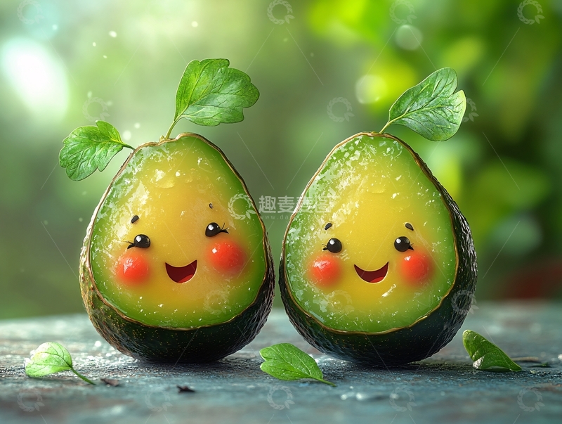 高清大图下载【趣麦麦图】开心表情水果