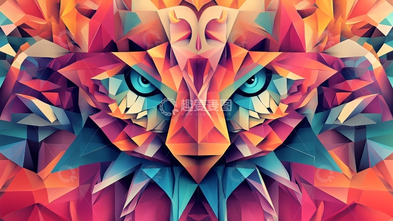 高清大图下载【趣麦麦图】抽象猫头鹰素材