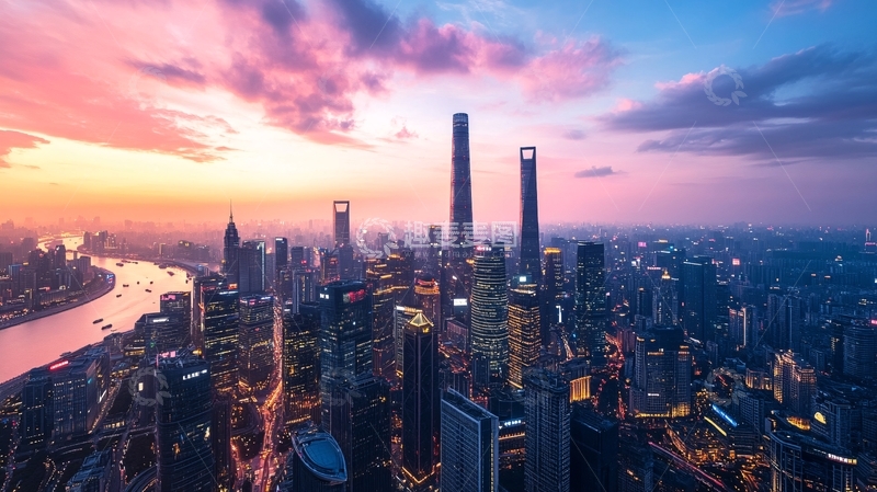 高清大图下载【趣麦麦图】陆家嘴长图