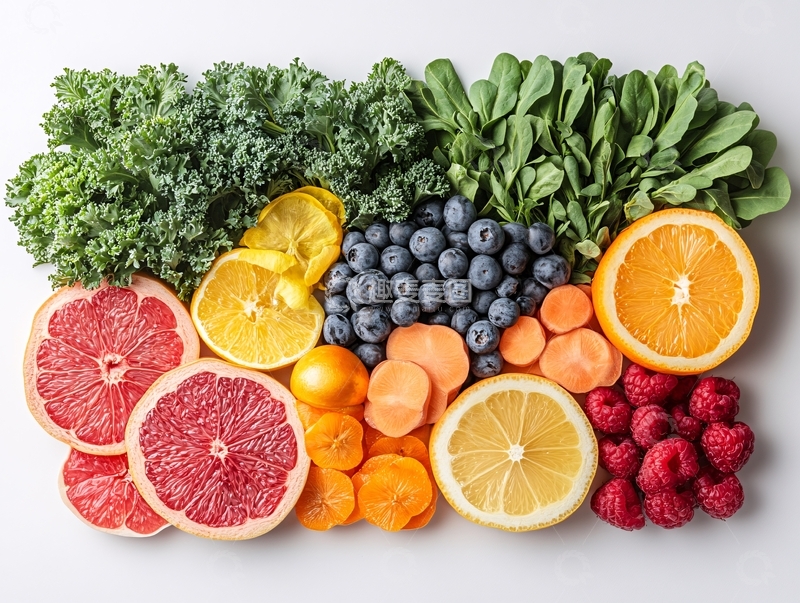 高清大图下载【趣麦麦图】水果蔬菜色彩搭配6