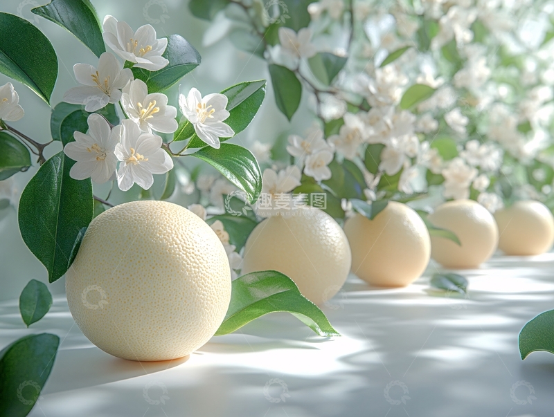 高清大图下载【趣麦麦图】蜜柚节氛围装饰布置