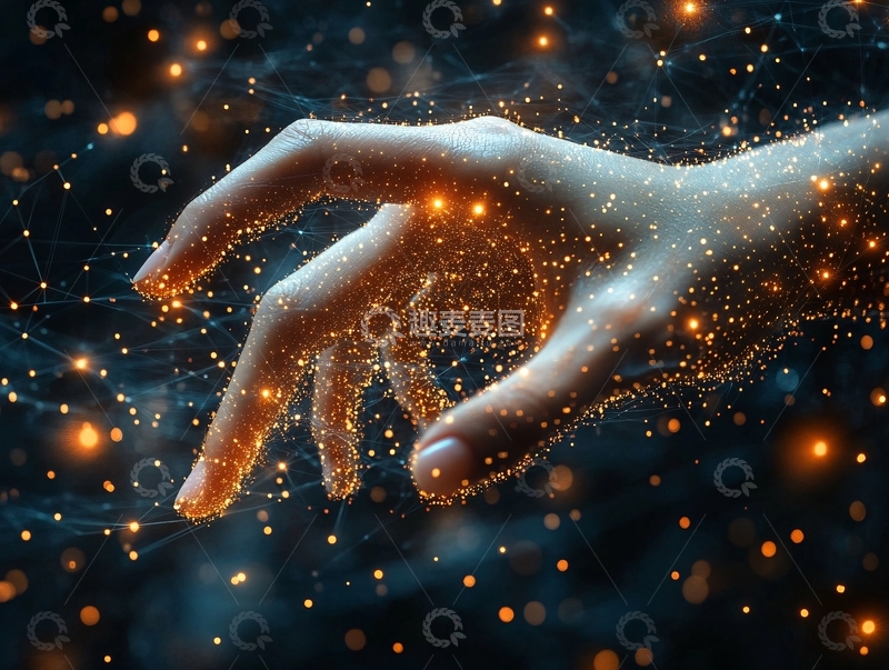 高清大图下载【趣麦麦图】科技手素材5