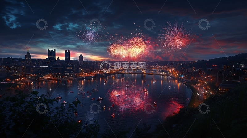 高清大图下载【趣麦麦图】花炮之城1
