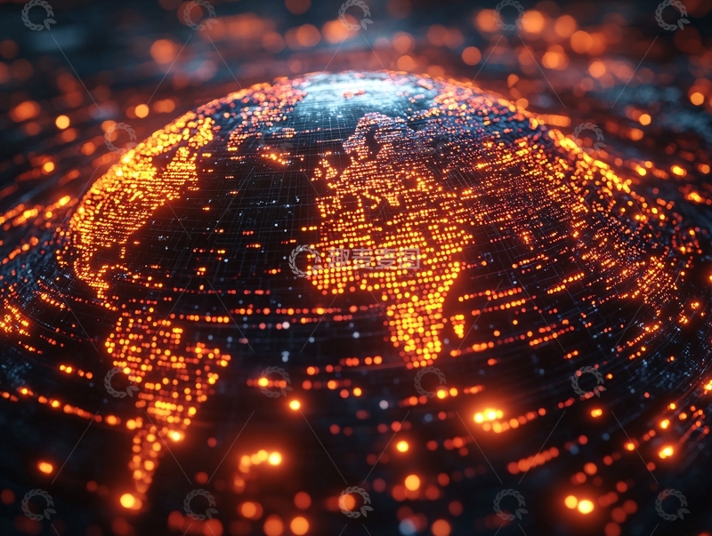 高清大图下载【趣麦麦图】科技发光地球1