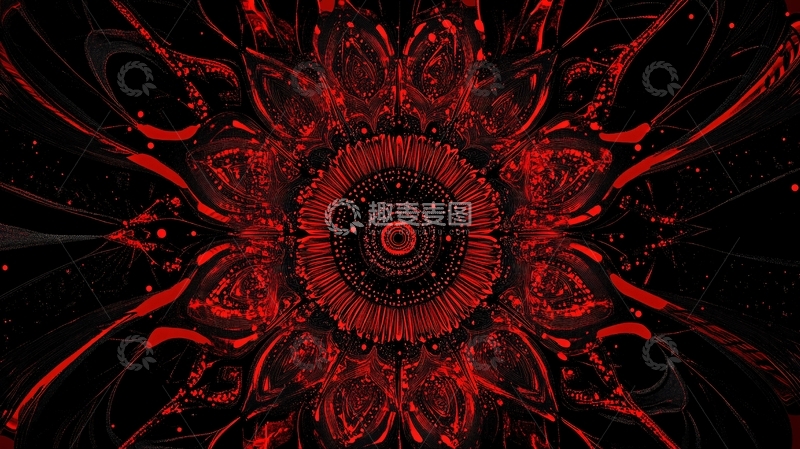 高清大图下载【趣麦麦图】红色对称背景