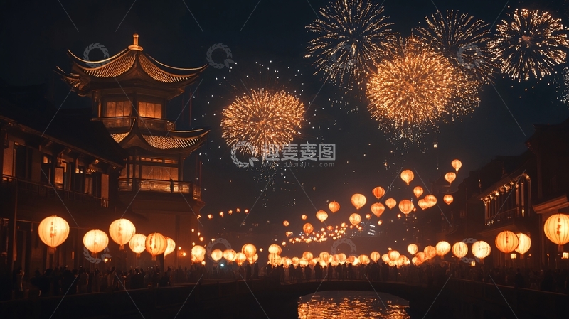 高清大图下载【趣麦麦图】拈花湾灯笼2