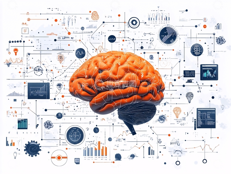 高清大图下载【趣麦麦图】脑图分离着色概念