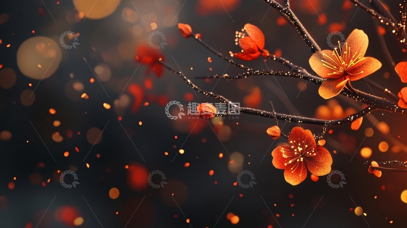 高清大图下载【趣麦麦图】立体梅花底纹10