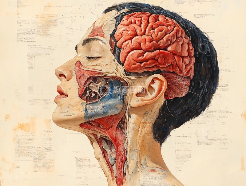 高清大图下载【趣麦麦图】鼻腔半球脑部解剖图1