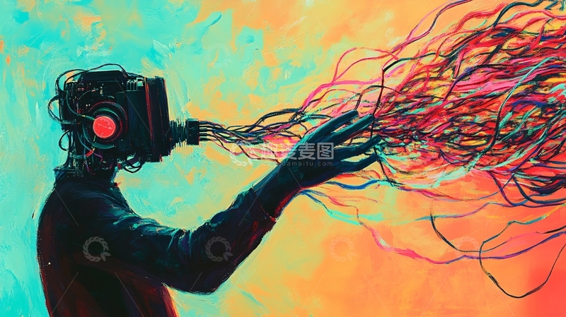 高清大图下载【趣麦麦图】计算机科技连接