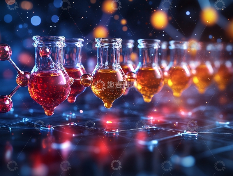 高清大图下载【趣麦麦图】化学生物科技背景6