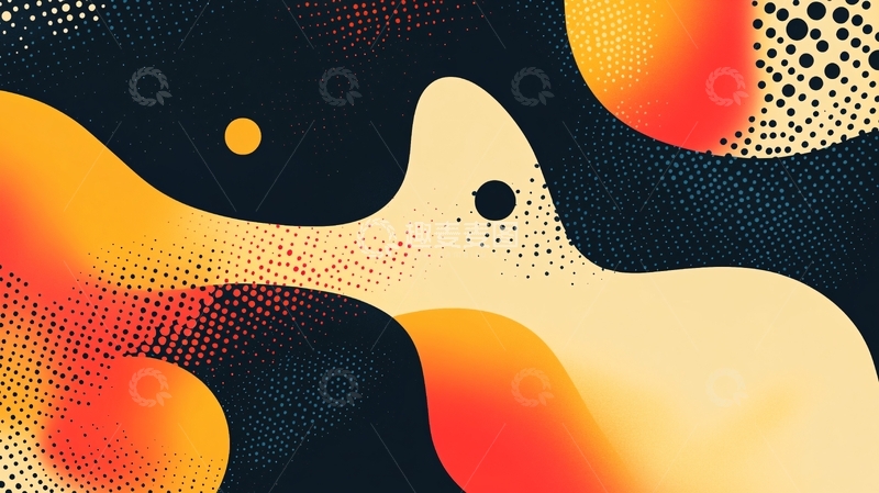 高清大图下载【趣麦麦图】圆点渐变海报素材设计