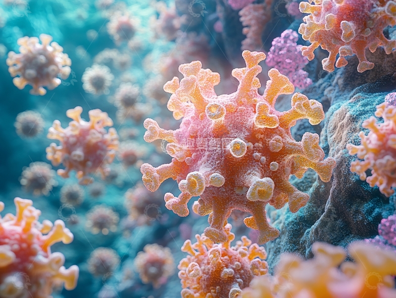 高清大图下载【趣麦麦图】肺炎病毒