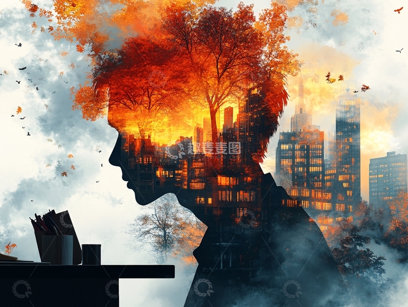 高清大图下载【趣麦麦图】雾霾装饰画