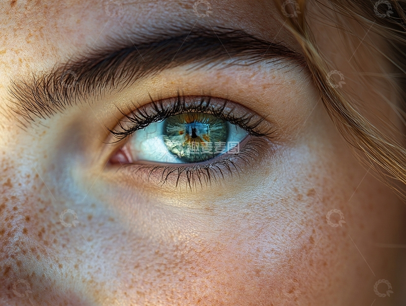 高清大图下载【趣麦麦图】女孩眼睛面部特写