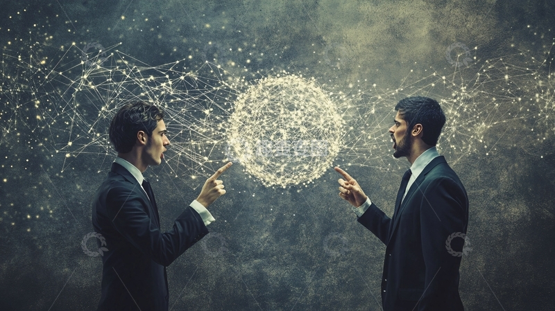 高清大图下载【趣麦麦图】连接两人