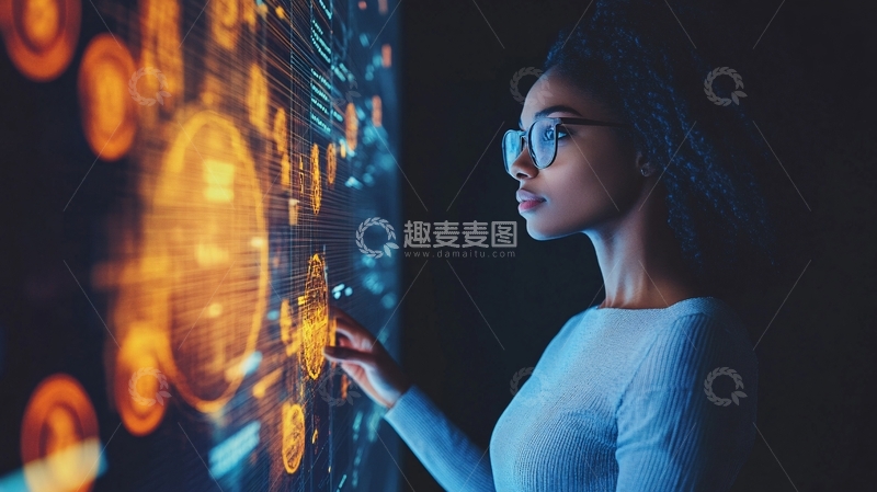 高清大图下载【趣麦麦图】区块链主题