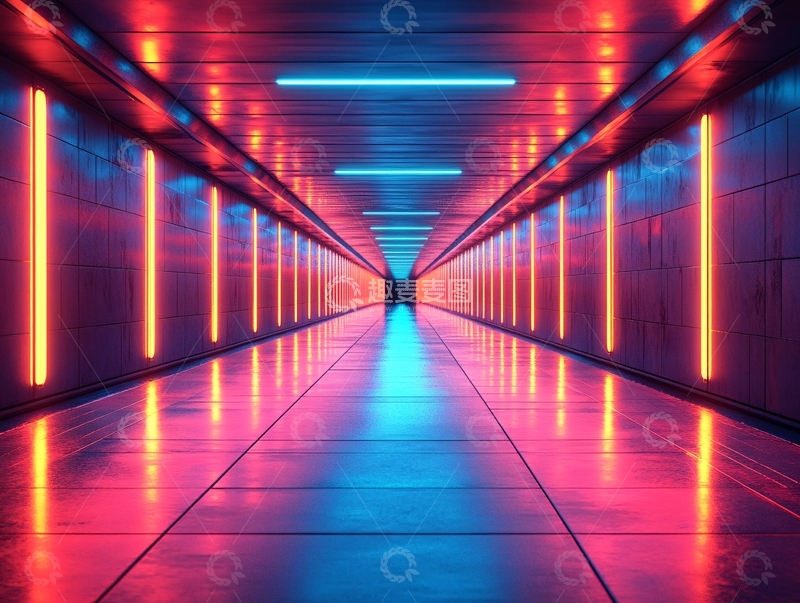 高清大图下载【趣麦麦图】霓虹走廊9