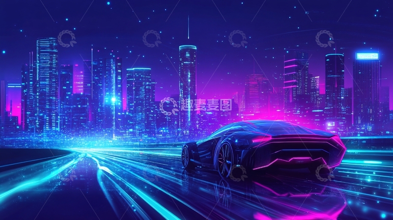 高清大图下载【趣麦麦图】智能汽车主视觉4