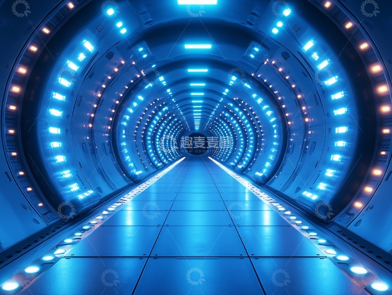 高清大图下载【趣麦麦图】科幻灯光走廊25