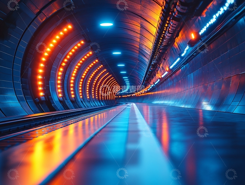 高清大图下载【趣麦麦图】动感的地铁隧道6