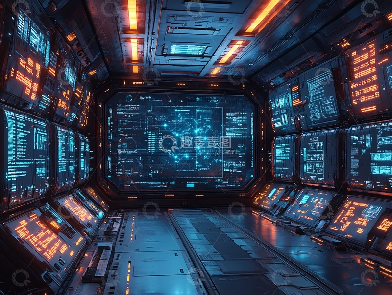 高清大图下载【趣麦麦图】飞船控制室1