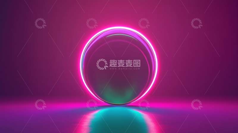 高清大图下载【趣麦麦图】霓虹灯展台12