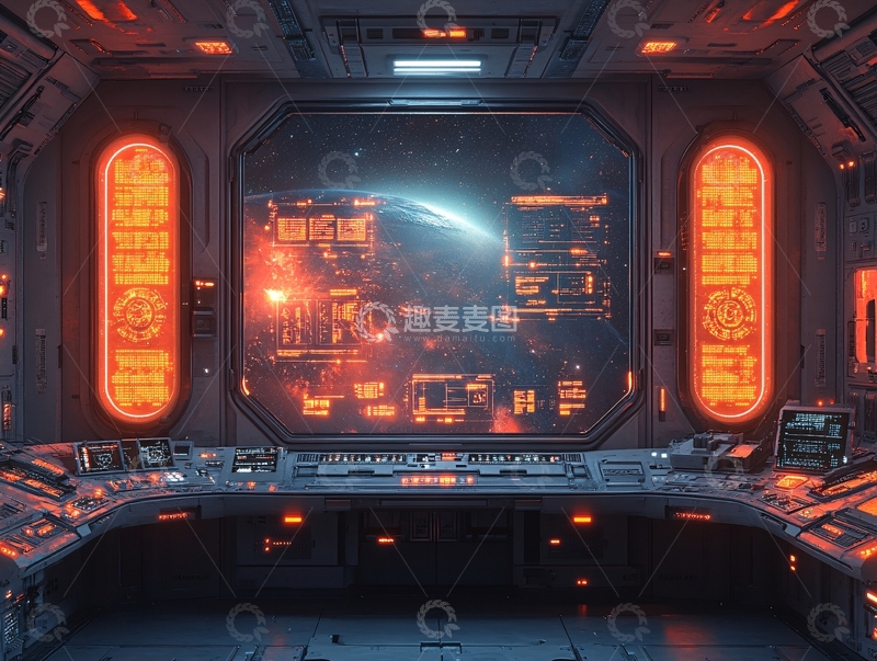 高清大图下载【趣麦麦图】宇宙飞船仪表板
