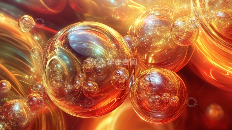 高清大图下载【趣麦麦图】绚丽气泡背景壁纸素材15