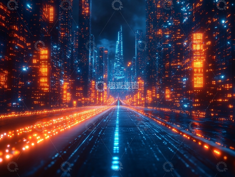 高清大图下载【趣麦麦图】智慧城市网络速度17