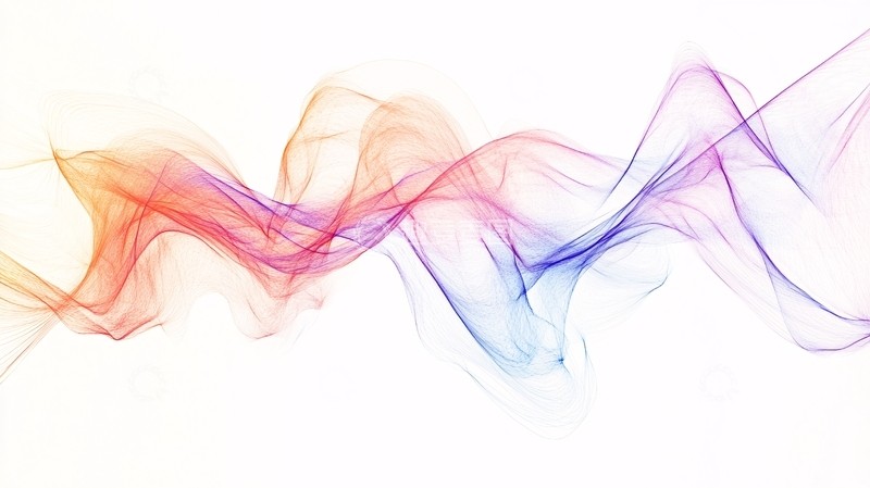 高清大图下载【趣麦麦图】彩色线条水墨烟雾波浪2