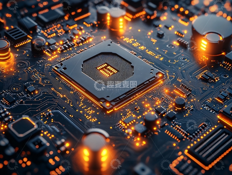 高清大图下载【趣麦麦图】芯片科技集成电路85